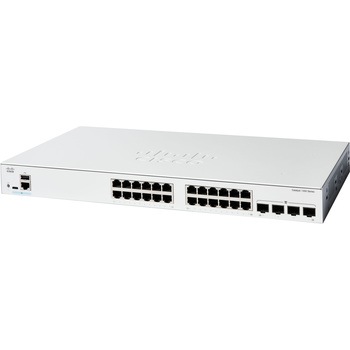 Catalyst 1300 マネージド スイッチ 24 ポート GE 4x1GE SFP 制限 金属筐体 静音ファンレス Cisco(シスコ)