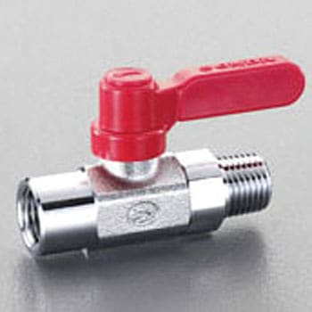 Rc1/4"xR 1/4"  ミニボールバルブ(ロングハンドル) エスコ