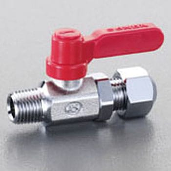 R 3/8"x10.0mm  ミニボールバルブ(ロングハンドル) エスコ