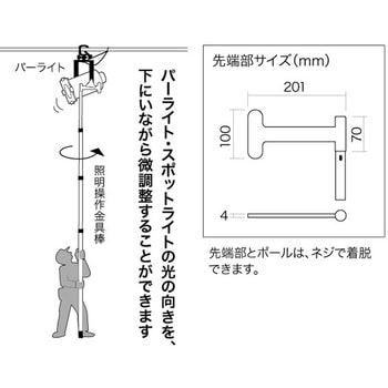 照明操作金具棒 DENSAN(ジェフコム)