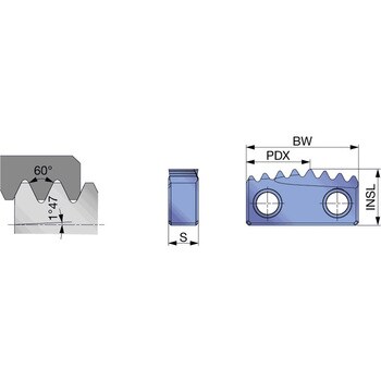 CR-8R-4I-W24 T05TP ねじ切り用チップ CR-8R-4I-W24 1箱(10個