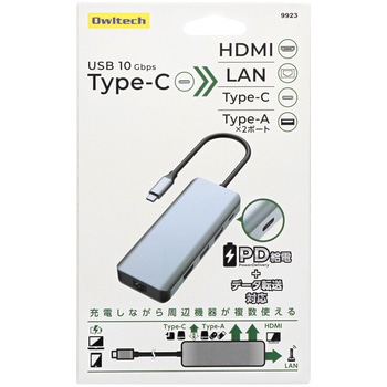 5 in 1 USB Type-C マルチポートアダプタ OWLTECH(オウルテック)