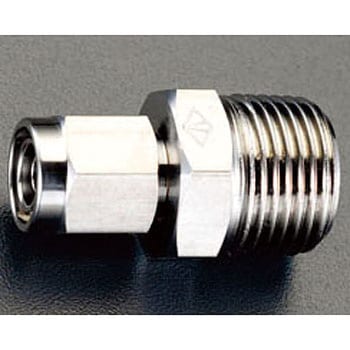 R 3/8"x10mm ユニオン(ハーフ /ステンレス製) エスコ