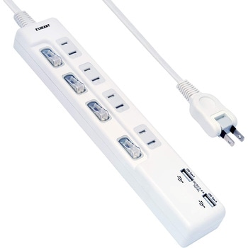 高出力3.4AUSBポート付スイッチACタップ ハート電機サービス