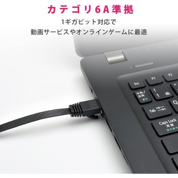 LANケーブルCAT6A フラット ハート電機サービス
