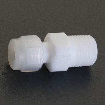 10mmxR 1/4" コネクタ(雄ねじ/フッ素樹脂) エスコ