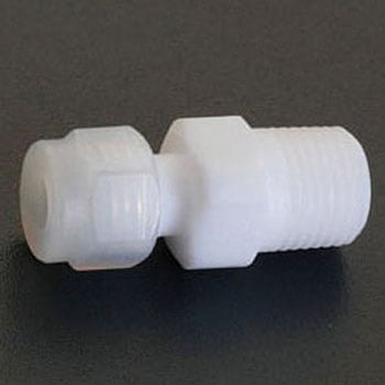 4mmxR 1/8" コネクタ(雄ねじ/フッ素樹脂) エスコ