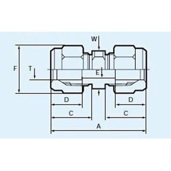 6mm ユニオン(フッ素樹脂製) エスコ