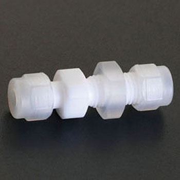 4mm ユニオン(バルクヘッド/フッ素樹脂製) エスコ