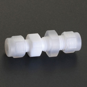 4mm ユニオン(バルクヘッド/フッ素樹脂製) エスコ