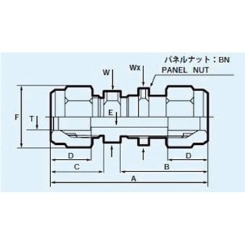 4mm ユニオン(バルクヘッド/フッ素樹脂製) エスコ