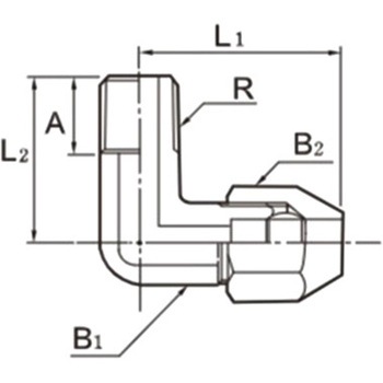 8mmxR 1/4" ユニオン(片雄ねじエルボ/PP製) エスコ
