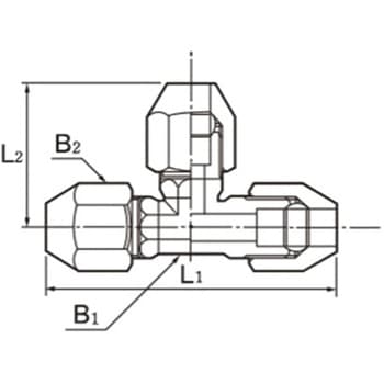 4mm ユニオン(ティー/PP製) エスコ