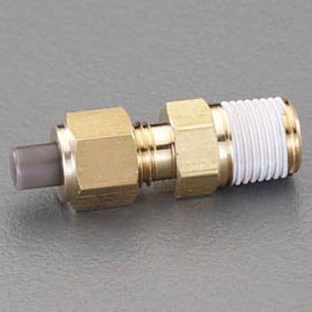 R 1/8"x 4mm ユニオン(ハーフ/黄銅製) エスコ