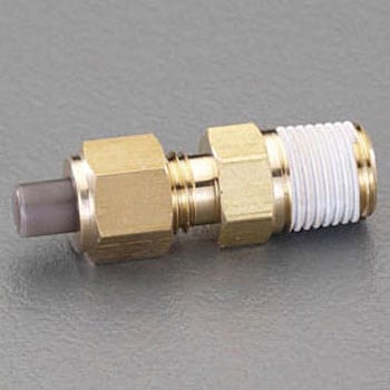 R 1/8"x 6mm ユニオン(ハーフ/黄銅製) エスコ