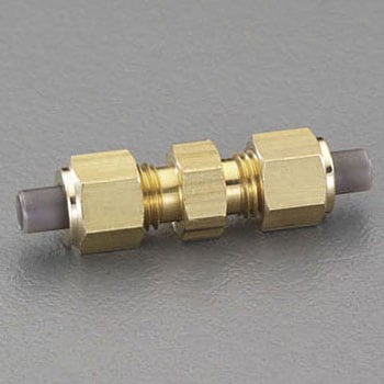 6x 6mm ユニオン(ストレート/黄銅製) エスコ
