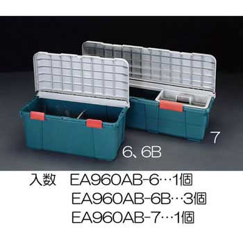 850x450x390mm 車載ケース(樹脂製/3個) エスコ