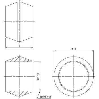 9.53mm(3/8") リング玉(2個) - エスコ