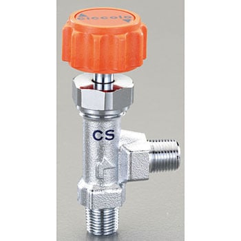 R 1/4"xR 1/4" ニードルバルブ(アングル型) エスコ
