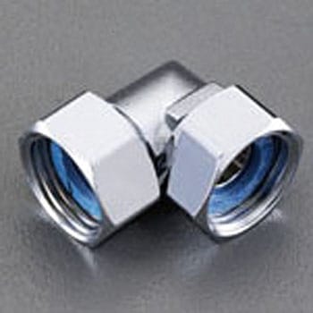G1/2"xG1/2" 両ナット付フレキ用エルボ(小曲り) エスコ