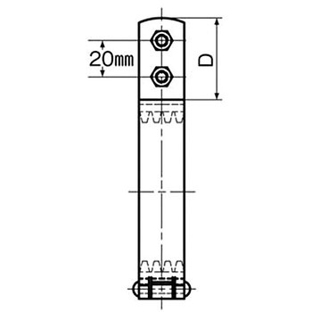 80A 鋼管用防振立バンド エスコ