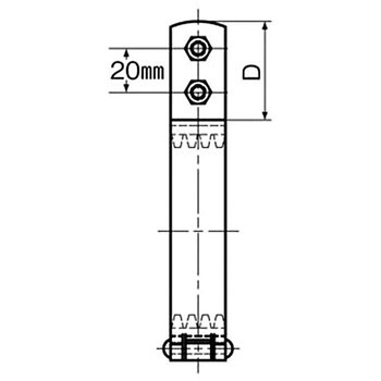 80A 鋼管用防振立バンド(ステンレス製) エスコ