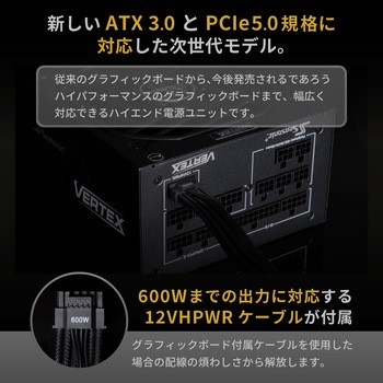 VERTEX-GX-1000 Seasonic製80PLUS GOLD認証超高性能電源ユニット 1個