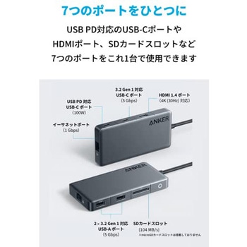 Anker 341 USB-C ハブ (7-in-1) Anker(アンカー)