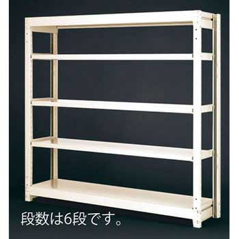 1550x600x1800mm/300kg/6段 スチール棚 エスコ