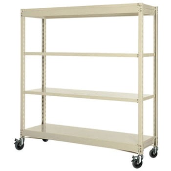 1200x600x1500mm/150kg/4段 スチール棚/キャスター付 エスコ