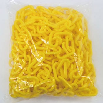 8.0mmx10m プラスチックチェーン(黄) エスコ
