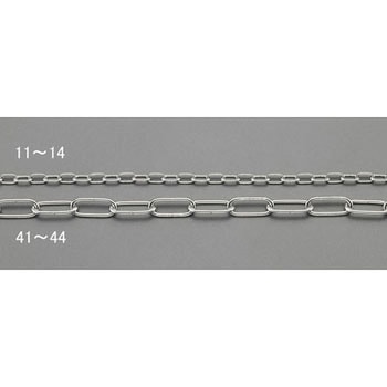 1.2mmx 5m リンクチェーン(ステンレス製) エスコ