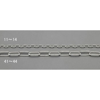 1.2mmx30m リンクチェーン(ステンレス製) エスコ