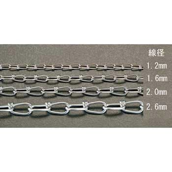 2.6mmx10m ビクターチェーン(ステンレス製) エスコ