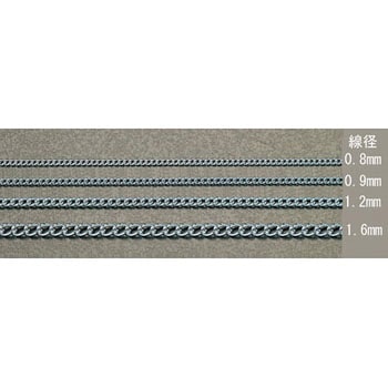 1.2mmx1.0m ショートマンテルチェーン(スチール/ユニクロメッキ) エスコ