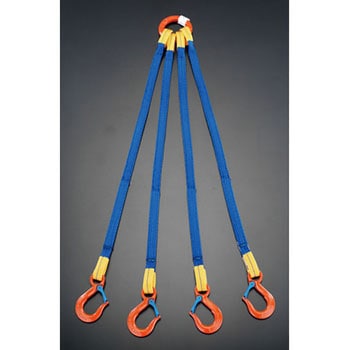 2.79tonx1.0m 金具付スリング(4本懸け) エスコ