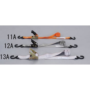 225kg/25mmx4.2m ベルト荷締機(ラチェット式/灰) エスコ