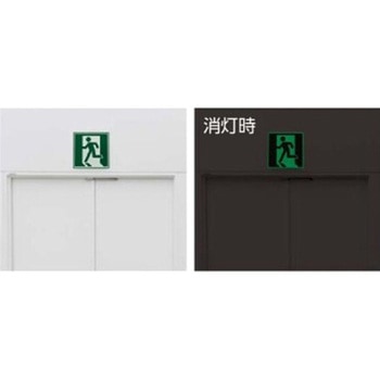 480x480mm [蓄光式]ドア用避難表示 エスコ