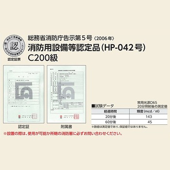 120x120mm [高輝度蓄光式]避難口標識 エスコ