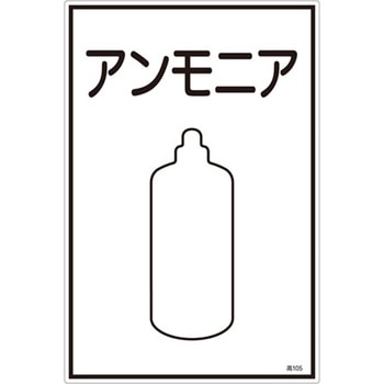 ガス名標識板[アンモニア] - エスコ