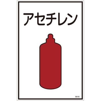 ガス名標識板[アセチレン] エスコ