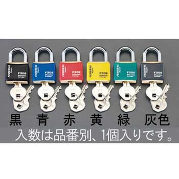 33mm シリンダー南京錠(同一キー/レッド) エスコ