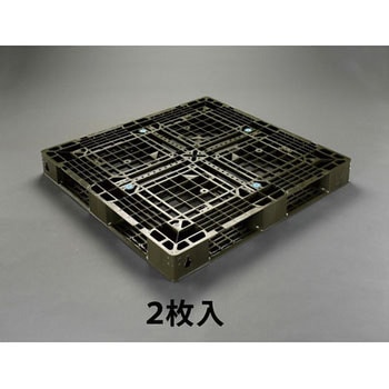 1100x1100x120mm パレット・PP製(OD色/2枚) エスコ