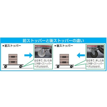 100mm/M10 キャスター(自在・ねじ・ブレーキ付) エスコ
