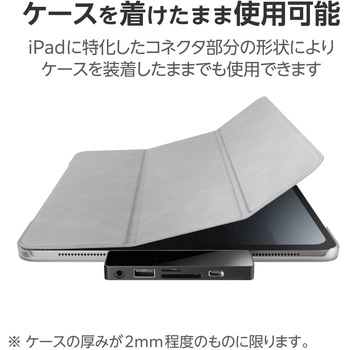 USB Type C ドッキングステーション ハブ 6-in-1 PD 100W給電 直挿しタイプ iPad専用 ロジテック
