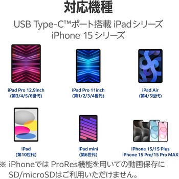 USB Type C ドッキングステーション ハブ 6-in-1 PD 100W給電 直挿しタイプ iPad専用 ロジテック