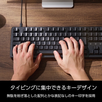 キーボード 有線 着脱式USBケーブル メカニカル式(静音赤軸/リニア) テンキー付き 【 WindowsOS macOS ChromeOS パソコン 等対応 】 Leggero エレコム