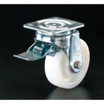 150mm キャスター(自在・後ブレーキ付・ステンレス製) - エスコ