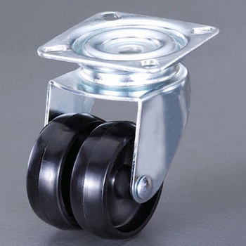 50mm キャスター(自在金具付・ツインホイール) エスコ