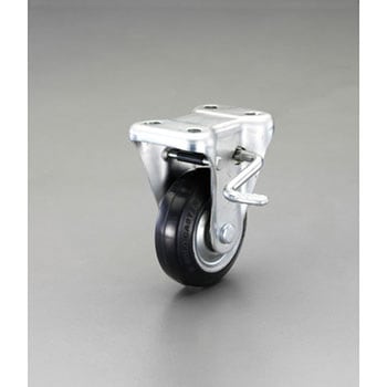100mm キャスター(固定金具・ブレーキ付) エスコ